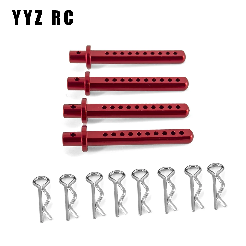 Axial Scx10 Upgrade Shell Column Mount Body Post Holder with R Clips Metal For Parts Remote Control Rc Crawler Car Accessories