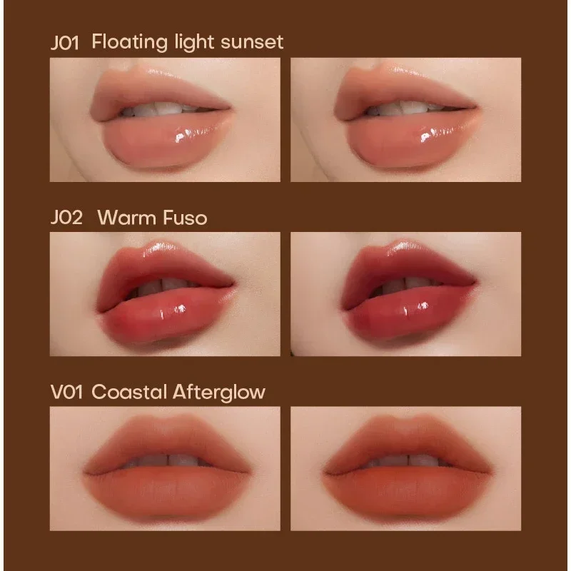 MISTINE Latte Lip Glaze Juicy Lip Cream Two Textures Double Effect Watery lipstick Soft Mist Lip Mud Makeup Cosmetics