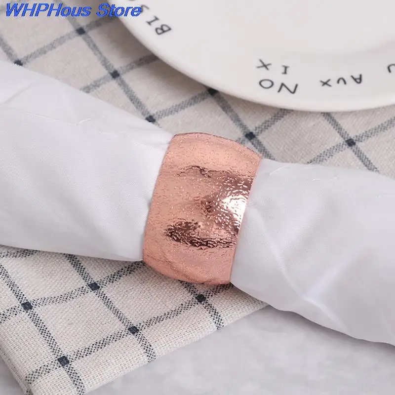 Wedding Napkin Rings Table Decoration Hotel Room Golden Ring Napkin Buckle Western Restaurant Metal Napkin Circle Cloth Ring