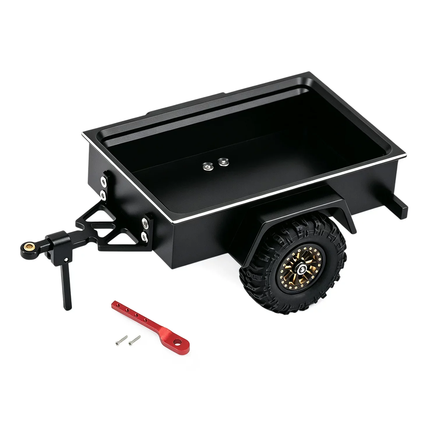 CNC Aluminum Flat‑Bed Trailer For 1/30 Axial SCX30 AX30 JJRC C8842 Micro RC Crawler Scale‑Scene Hauler Upgrade Parts