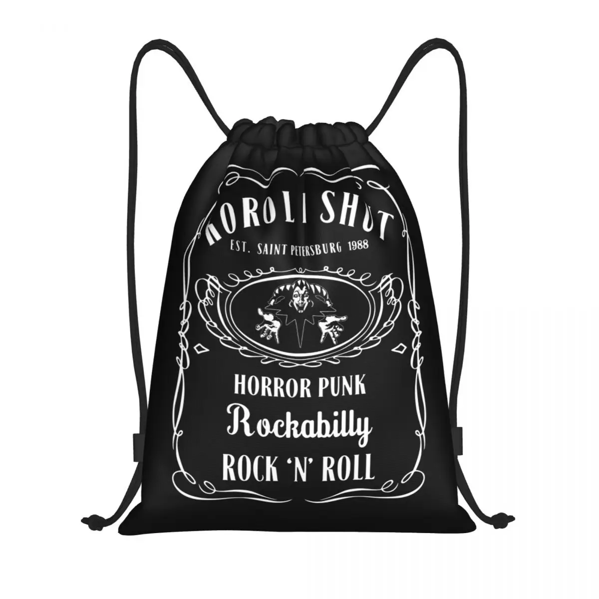 Korol I Shut-mochila con cordón personalizada para hombre y mujer, bolso ligero de almacenamiento deportivo para gimnasio, payaso King y Jester