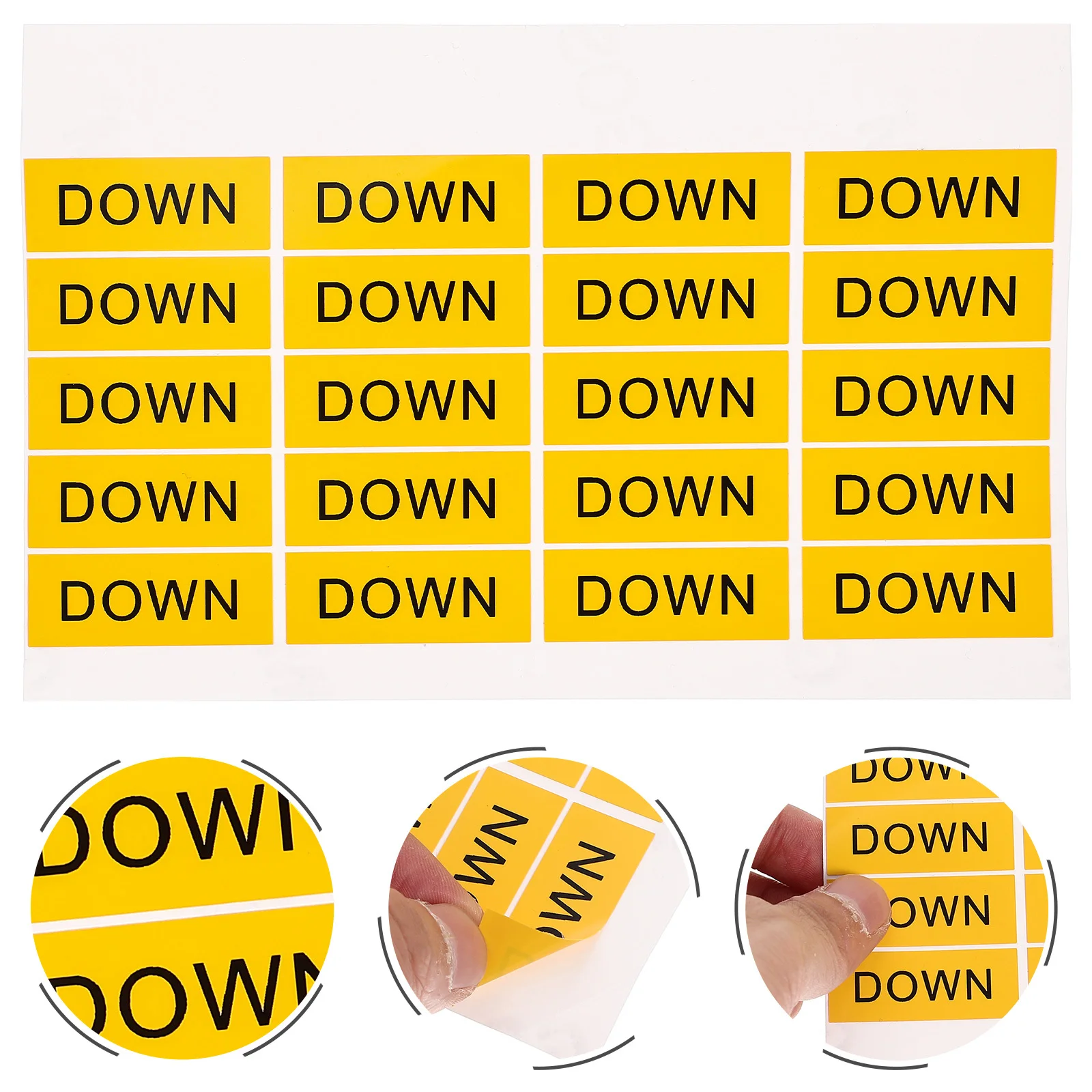 20pcs Safety Warning Stickers Down Device Label Pvc Adhesive Decal For Home Office Machine Light Decor Caution Sticker