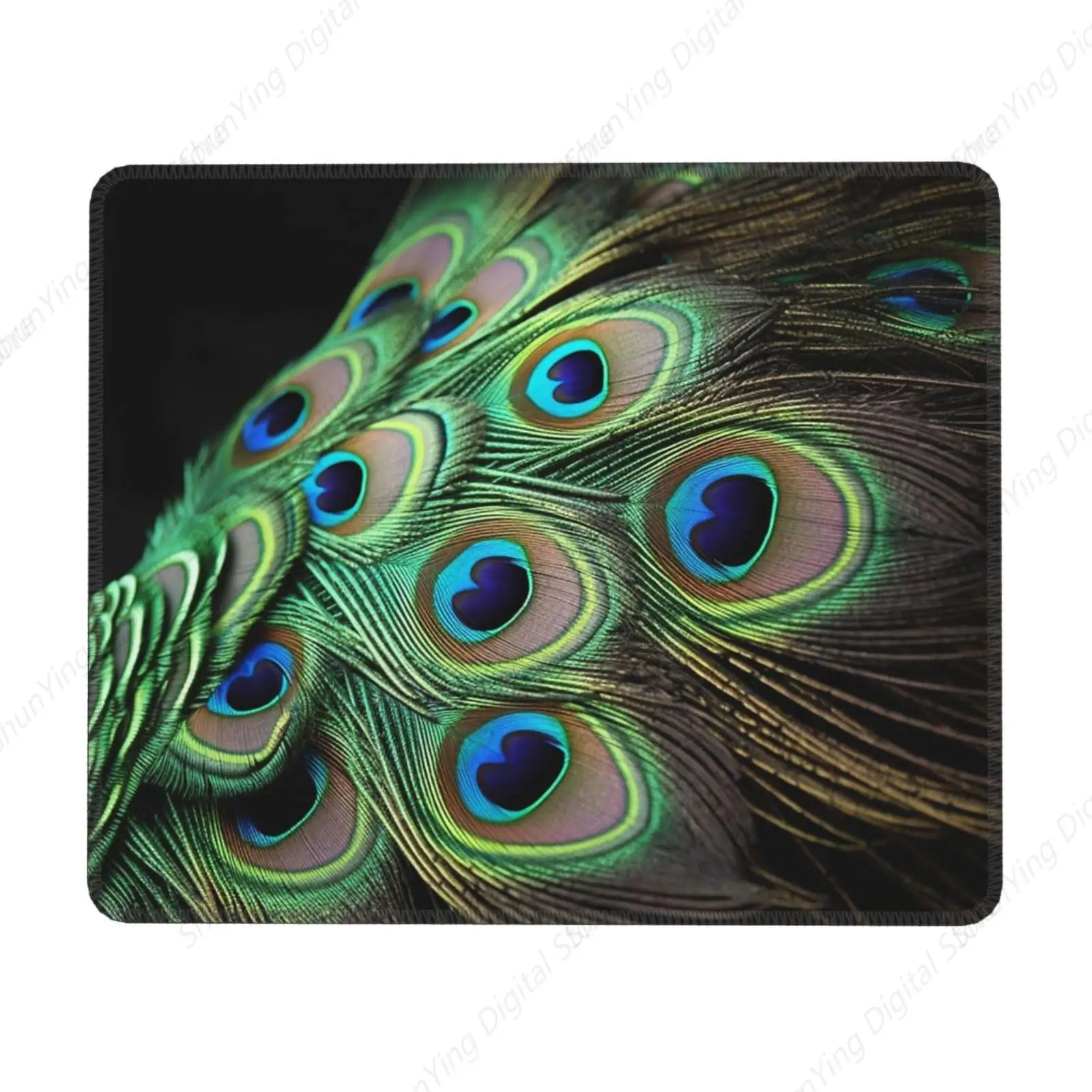 

Male And Female Anti Slip Mouse Pads Green Peacock Feather Mouse Pads Gaming Table Pads Anti Slip Rubber Base 18*22cm