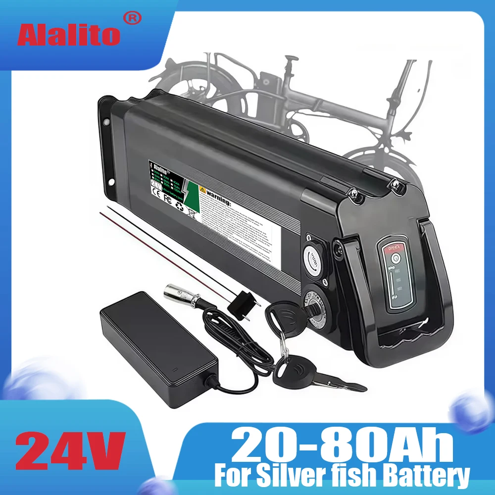 Air freight, suitable for folding power assisted bicycle Silver Fish model, 24V, 20Ah-100Ah lithium battery pack