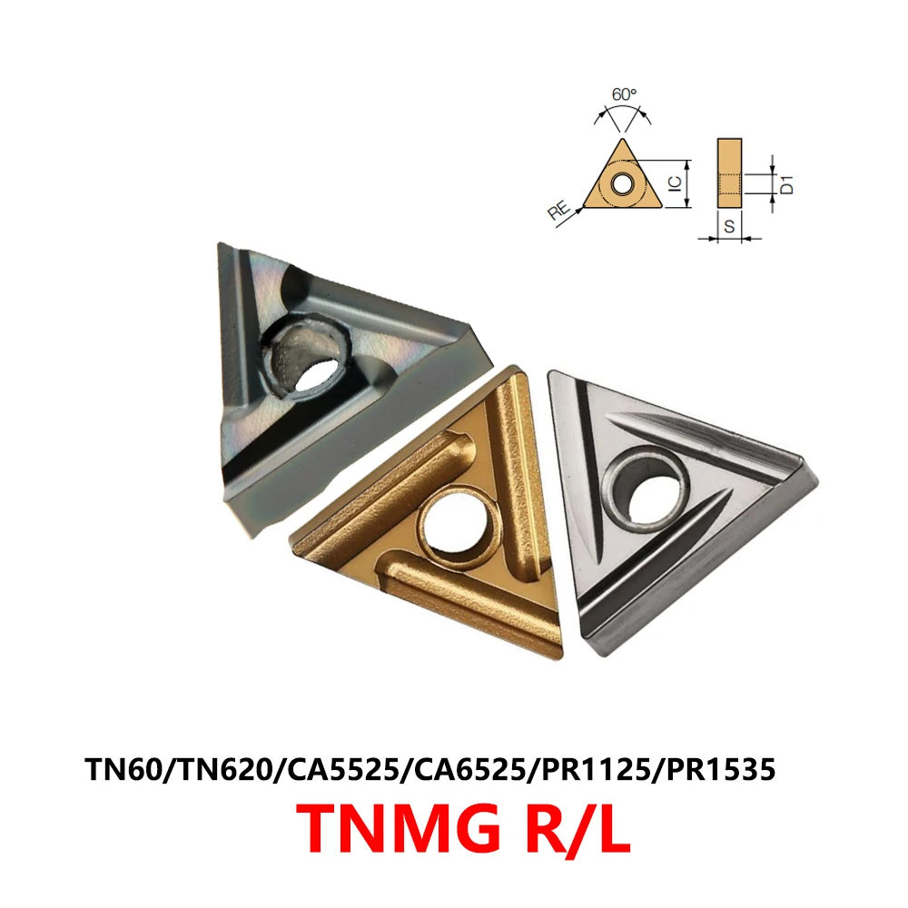 

Original TNMG160404L TNMG160408L TNMG160404R TNMG160408R ST C LD TN60 CA5525 PR1125 Carbide Inserts CNC Tools TNMG TNMG160404