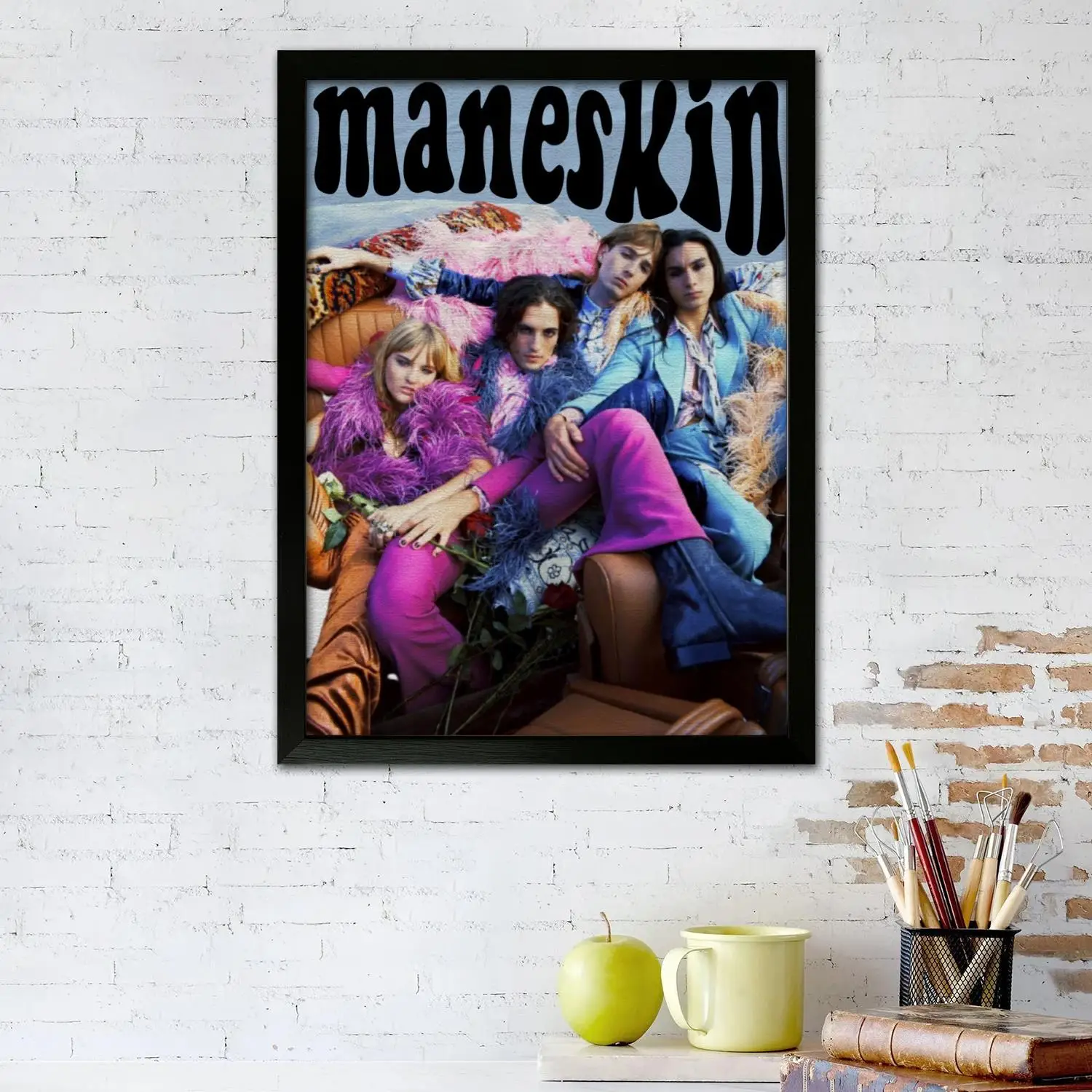 maneskin Canvas Art Poster and Wall Art Picture Print, Modern Family Bedroom Decor Posters,Decorative painting