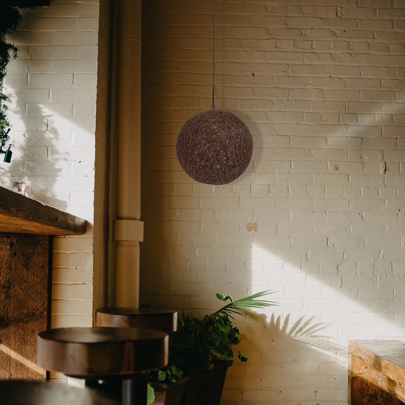 

1 шт. Плетеный абажур из ротанга для люстры, натуральный потолочный светильник, декоративный подвесной светильник для кухни, прихожей, интерьера модного магазина