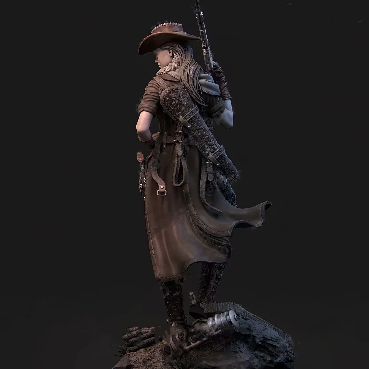 Figurine en résine à assembler, échelle 1/24, Kit de modèle Gunner Jane, jouet d'impression 3D non peint, non assemblé, 1350