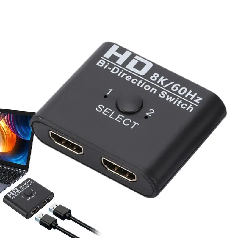 HDMISwitch Splitter 8K 60Hz Bi-Direction Multimedia HD Splitter Two-wayHDMI 4K 60Hz Switcher For Monitor Projectors TVs