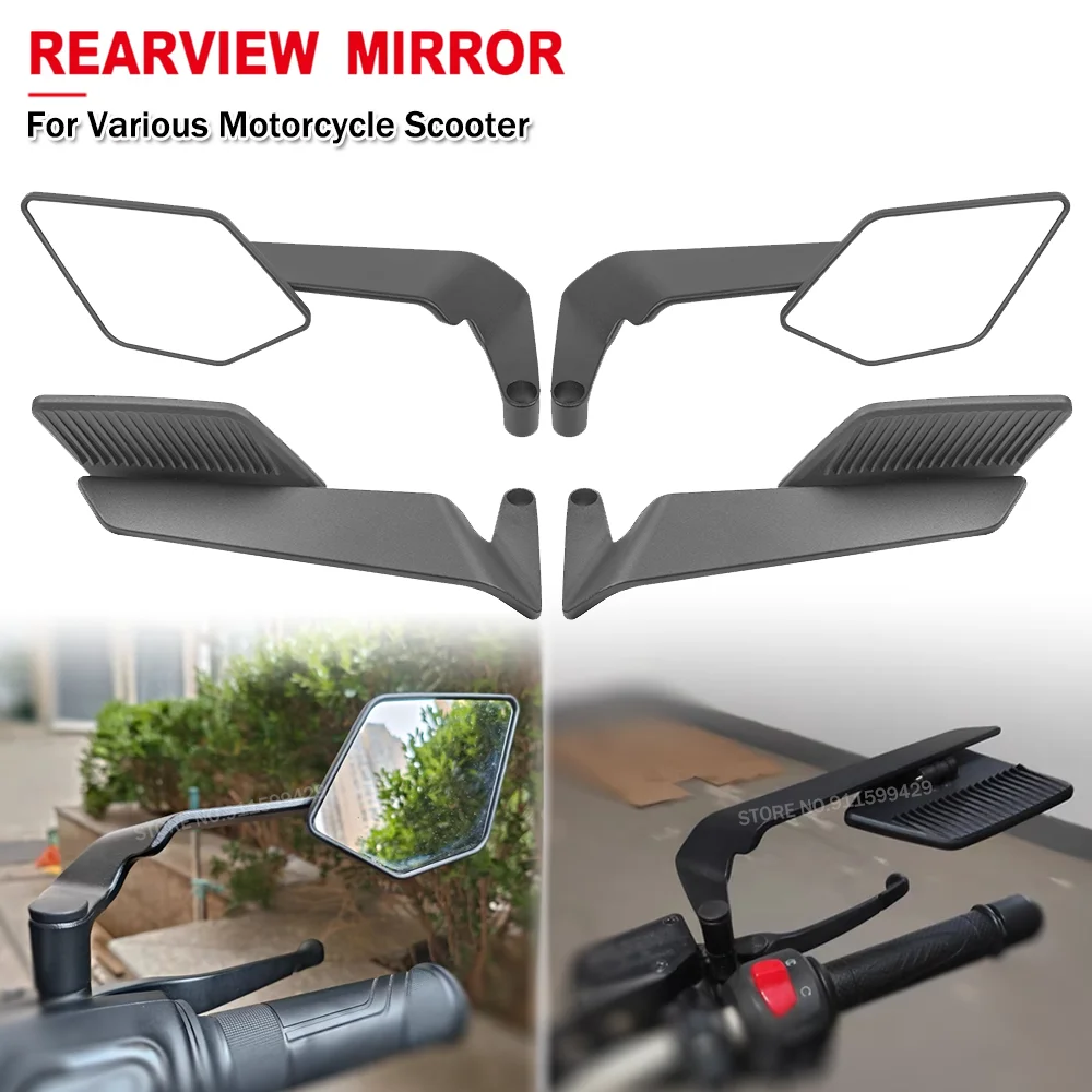 

Motorcycle Foldable Rearview Mirrors Universal Invisible Wing Side Mirror For Honda ADV350 ADV NSS 350 XADV750 For Yamaha MT03