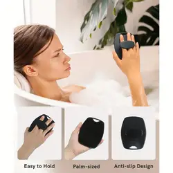 Exfoliating Silicone Bath Brush Portable Wall Mounted Shampoo Brush Bath Face Washing Cleaning Brush Bath Gadget