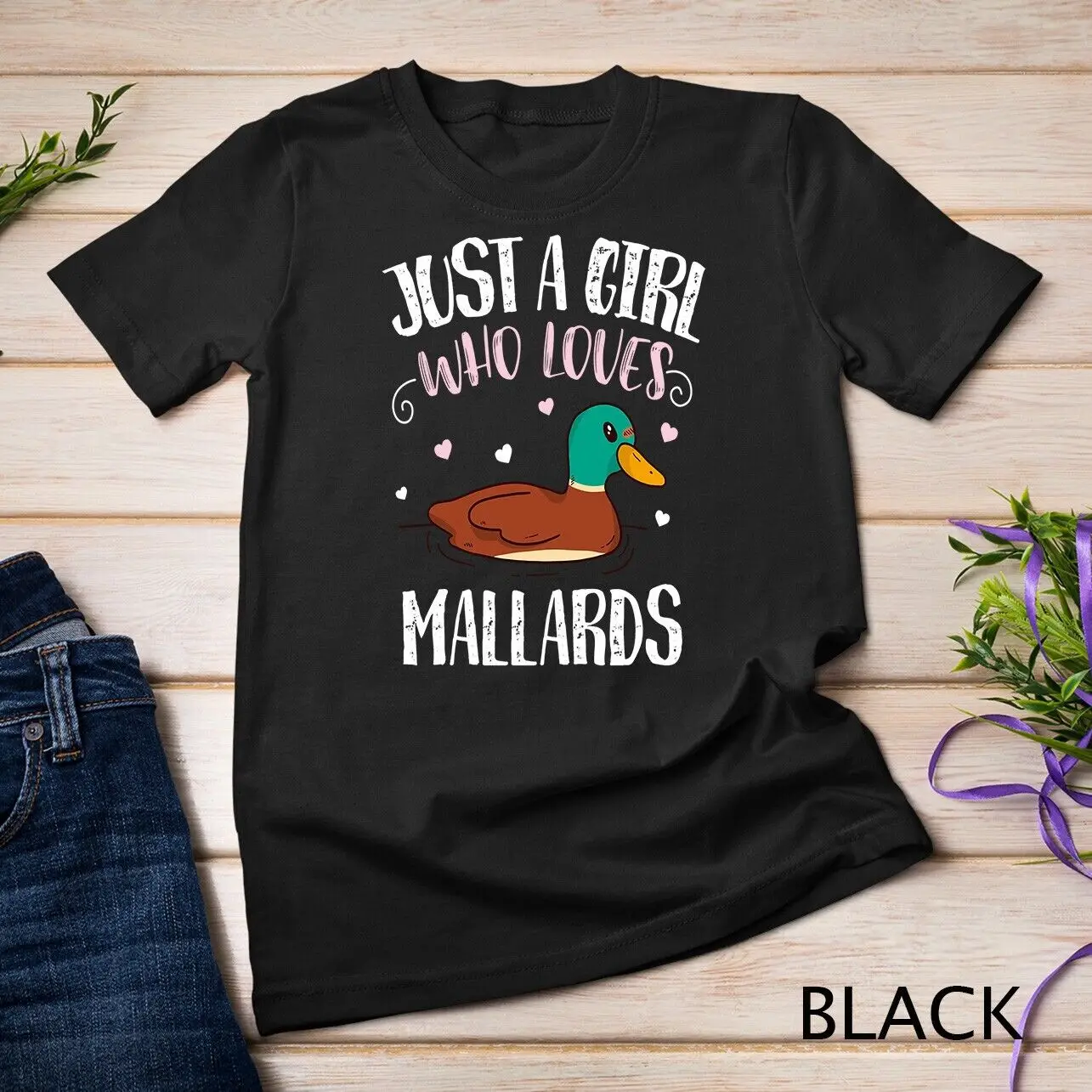 

Just A Girl Who Loves Mallard Ducks – Funny Mallard Duck Unisex T-shirt