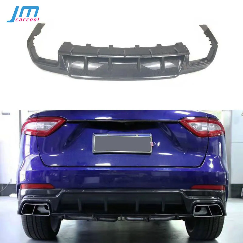 

Real Carbon Fiber Rear Bumper Lip Diffuser Spoiler Fit For Maserati Levante 2016-2022 Rear Lip Chin Bumper Guard