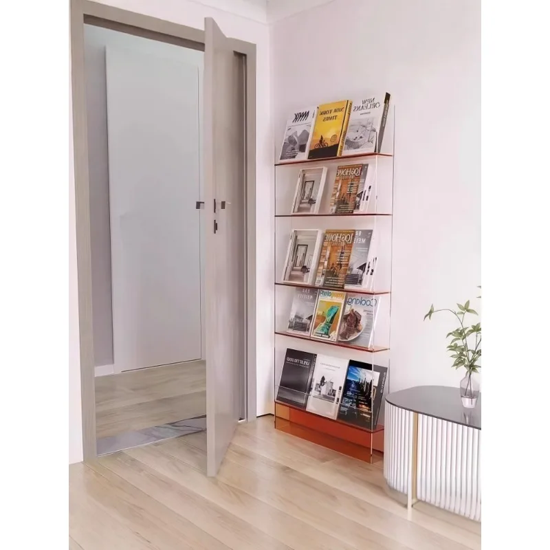 Display shelf Bookshelf Acrylic newspaper shelf Floor shelf Bookshelf