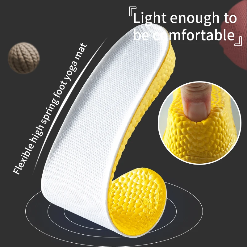 1 paio di solette sportive per assorbimento degli urti per modelli di aumento dell'altezza dei piedi uomo donna scarpe solette 1,5 cm/2,5 cm/3,5 cm suola in crescita