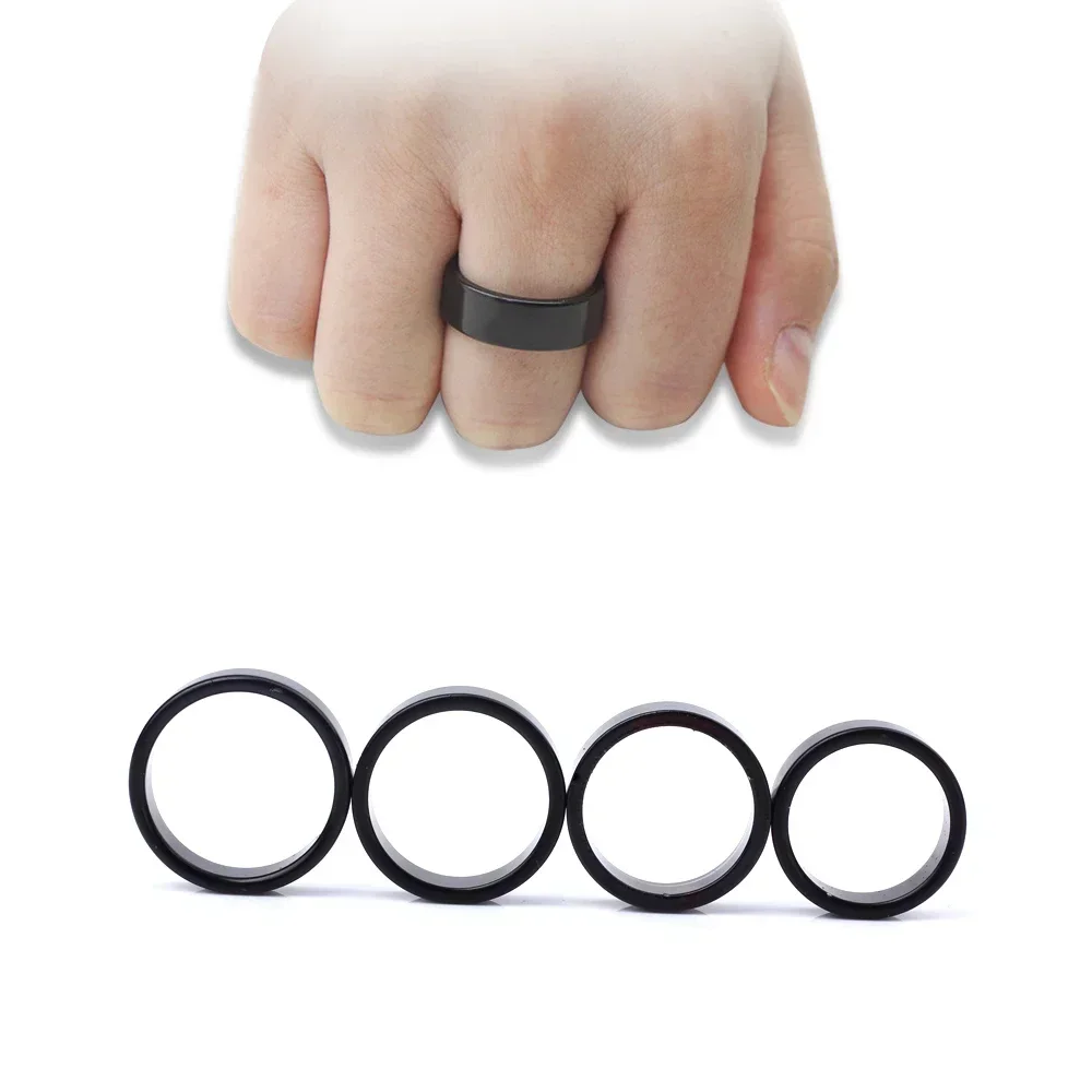 Black Strong Magnetic Ring Close Up Magic Magia Magie Magicians Accessories Coin Magic Tricks Finger Decoration 18/19/20/21mm