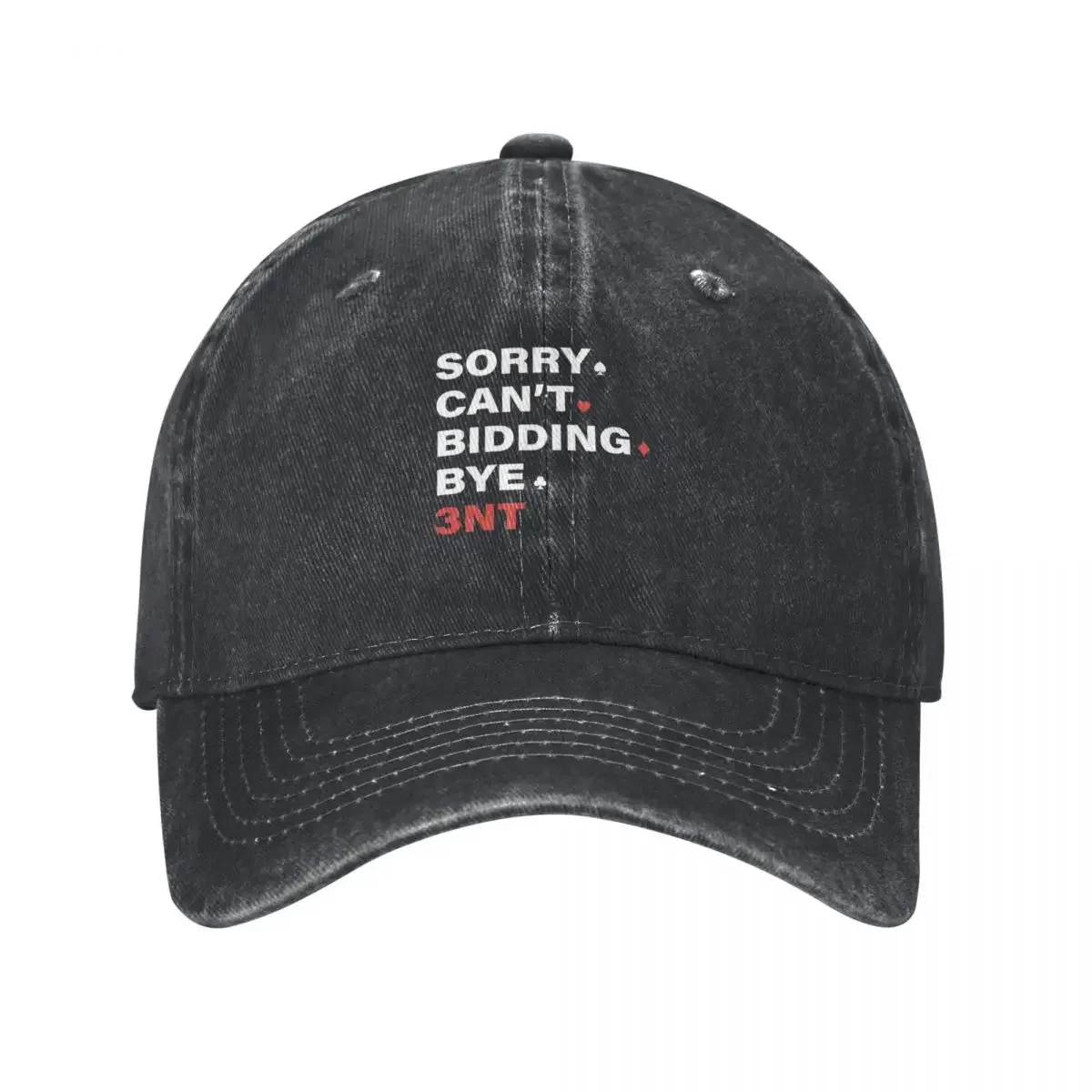 Sorry Can't Bridge Bye 3NT. For contract bridge players. Baseball Cap Luxury Brand Hat Man For The Sun Women Men's