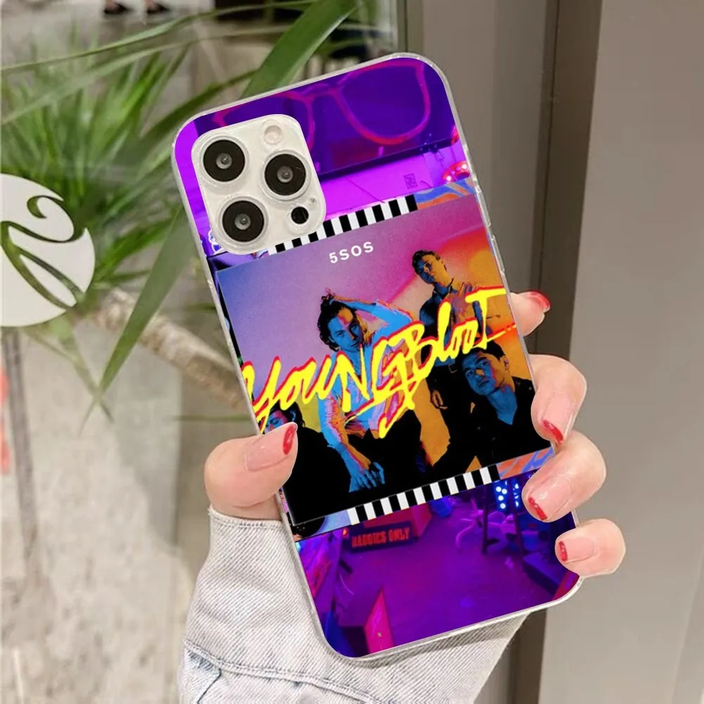 5-5SOS-5-Seconds-of-Summer Phone Case For iPhone 15 14 13 12 Mini 11 Pro XS Max X XR SE 6 7 8 Plus Soft Silicone Cover