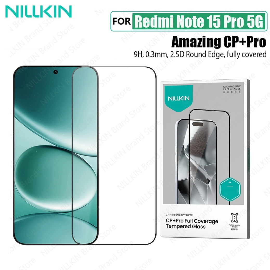 

Nillkin для Xiaomi Redmi Note 15 Pro 5G закаленное стекло CP + PRO противовзрывное 9H защитная пленка с полным покрытием для Note15 Pro 5G