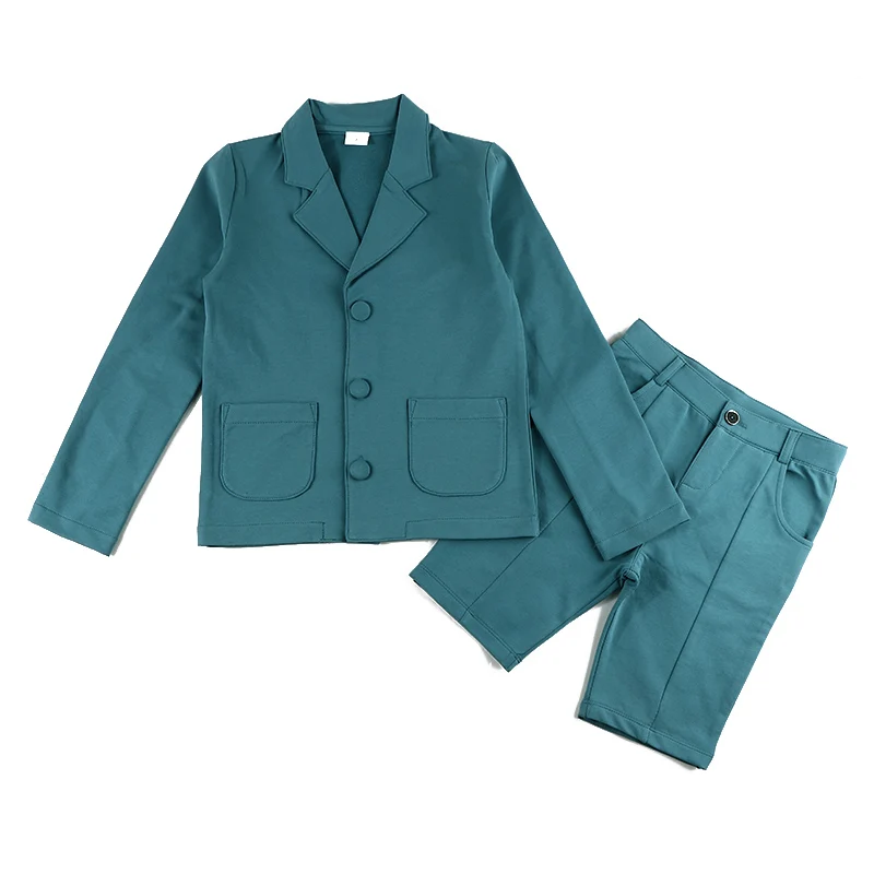 AA-camisa blazer para niño y niña, camisa de manga larga con cuello en V y apertura frontal, ropa elegante para niños, Camisa de algodón con