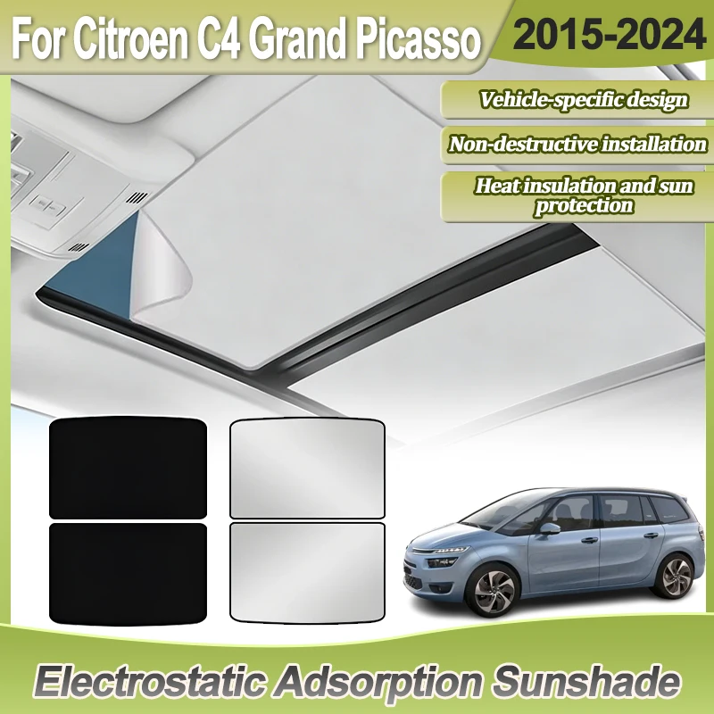 

Sunroof For Citroen C4 Grand Picasso 2015~2024 2019 Car Sun Protection Electrostatic Adsorption Skylight Covers Auto Accessories