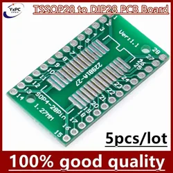 Carte PCB convertisseur adaptateur, SSOP28, SOP28, TSSOP28 à DIP28, 0.65mm, 1.27mm, 5 pièces