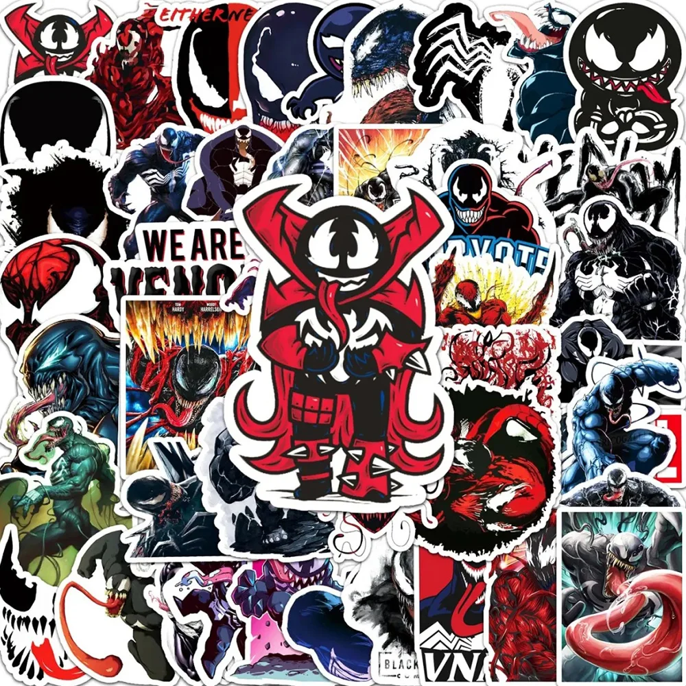 10/30/50Pcs Disney Comics Movie Carnage Venom Villain Stickers for Kids DIY Laptop Phone Skateboard Suitcase Waterproof Sticker