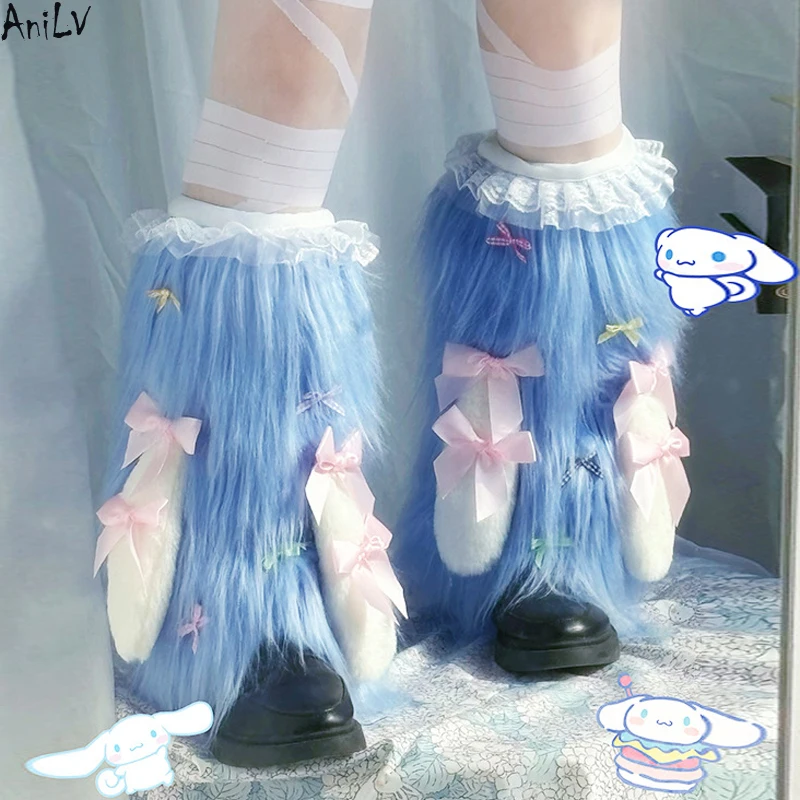 AniLV Anime Girl Y2k Harajuku subculture Sweet Lolita Furry Legging Rabbit Legs Cosplay