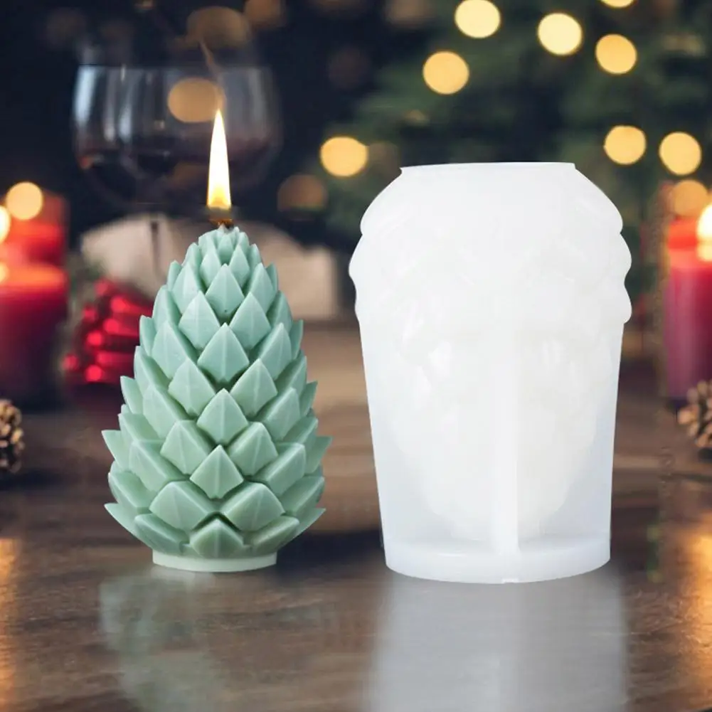 3D albero di natale candela stampo in Silicone fai da te Kit per la produzione di candele di natale sapone fatto a mano gesso strumenti di cottura