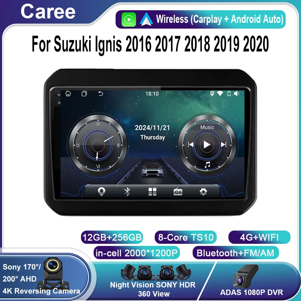 

Android 15 для Suzuki Ignis 2016 2017 2018 2019 2020 Автомобильный радиоприемник Стереоприемник IPS Мультимедийный видеоэкран Авто WIFI NO 2Din DVD