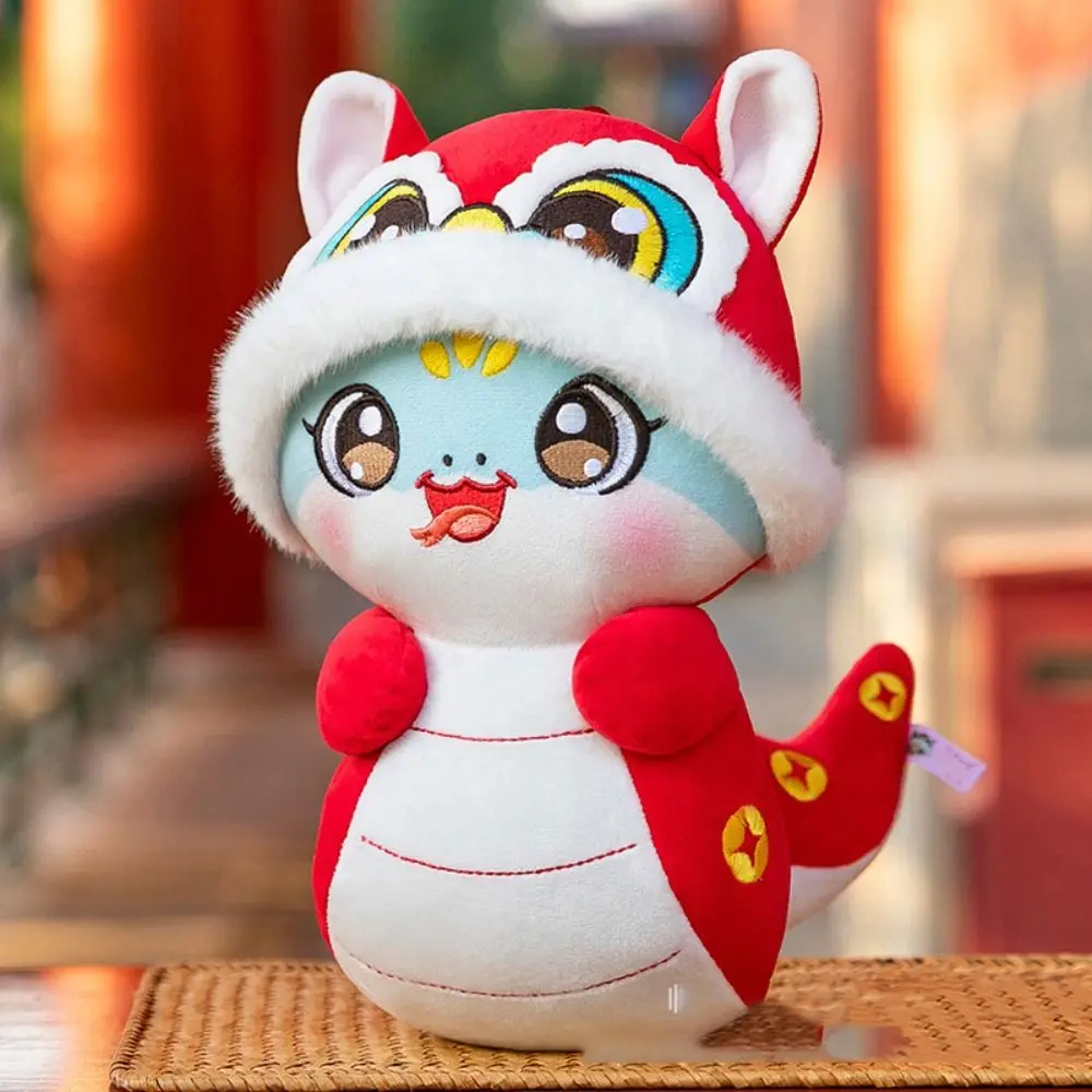 

Big Eyes Snake Year Plush Toy Chinese Style Good Luck Wealth Snake Year Mascot Toy Blessing PP Cotton Lucky Snake Doll keychain