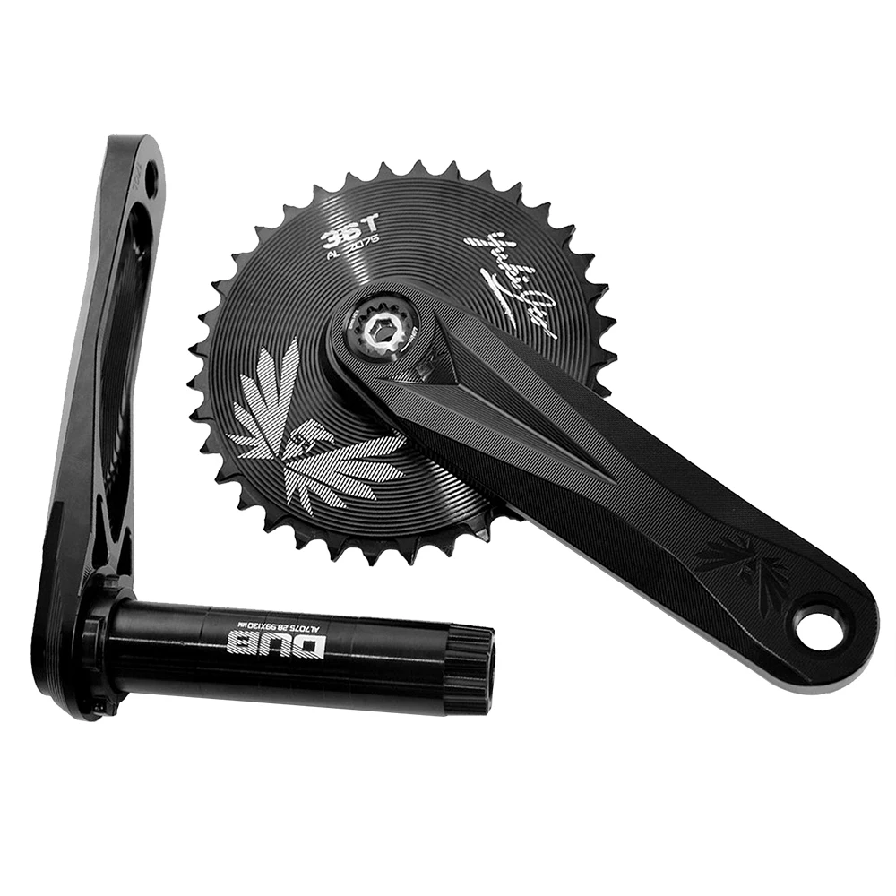 AliExpress KRSEC MTB Bike Crank 170mm DUB Axis 29mm Mountain Bicycle Crankset 170mm 8-nail Straight Installation For Enduro AM
