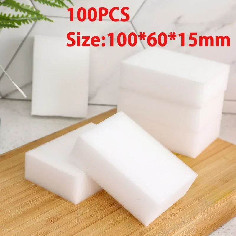 100 Pcs/lot Melamine Sponge Magic Sponge Eraser For Kitchen Office Bathroom Melamine Cleaner Cleaning Sponge 100X60X15MM