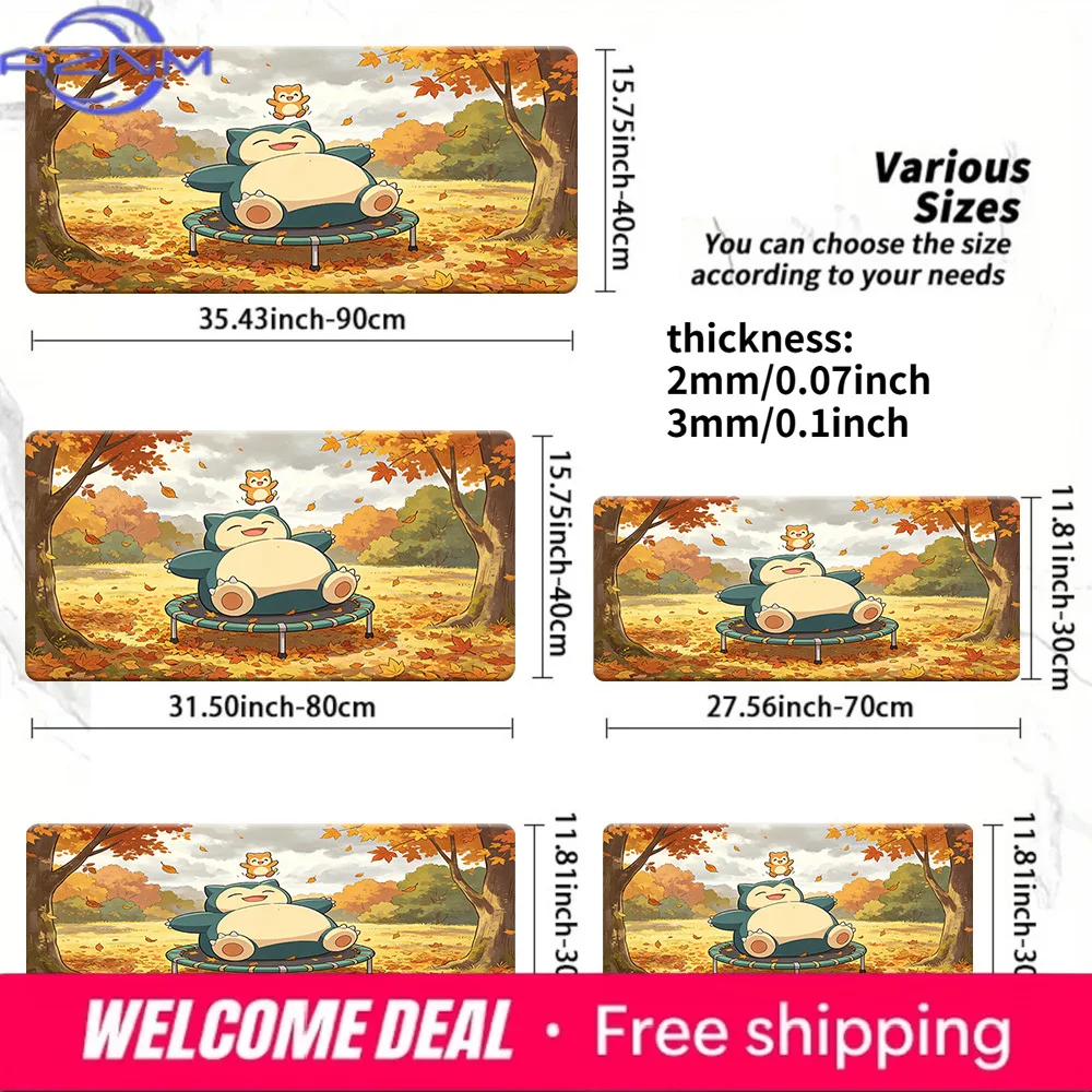

Chinese Ink Wash Autumn Forest Lucario Large Gaming Mouse Pad Non-Slip Rubber Washable Desk Mat