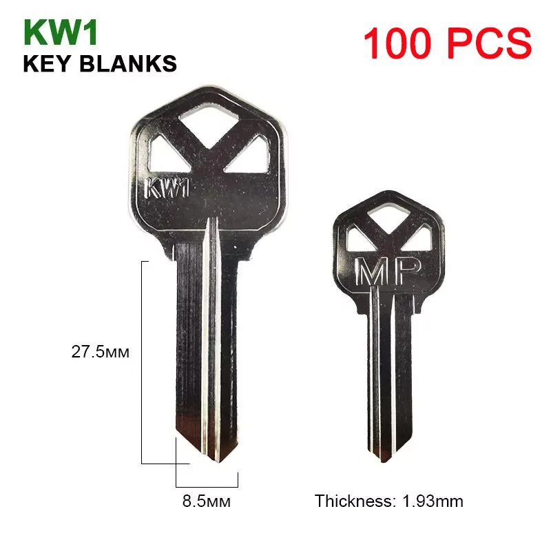 KW1 Key Blanks Nickel Key for house keys