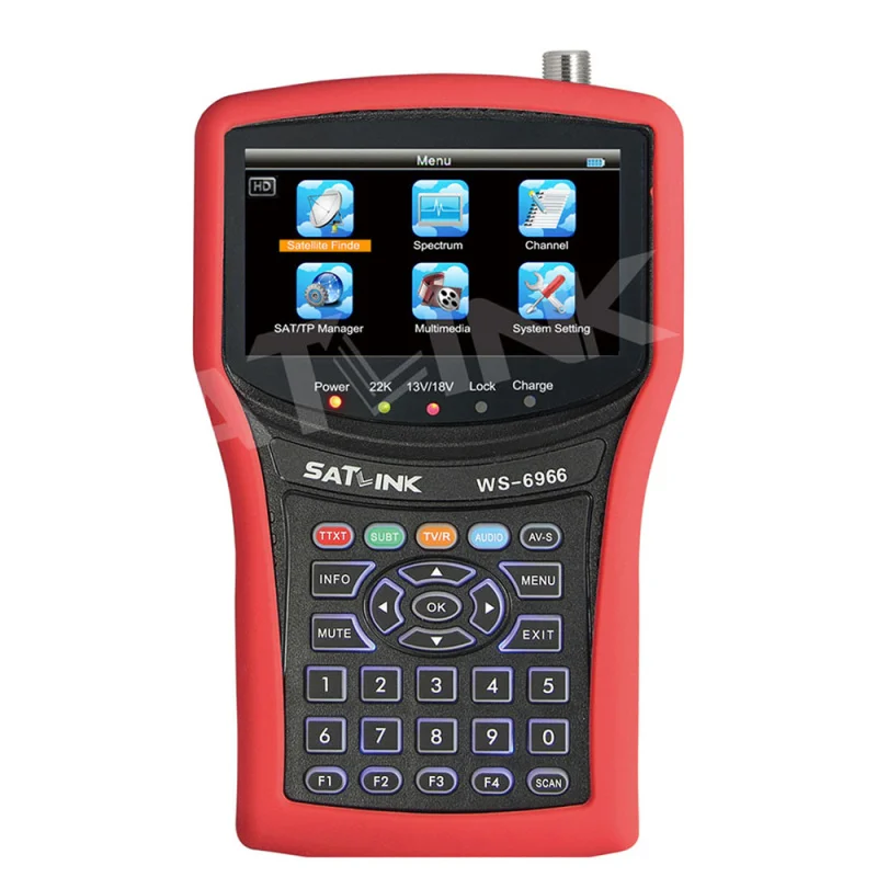 Novo Medidor de Sinal de Satélite HD Satlink WS-6960 DVB-S&DVB-S2 WS6960