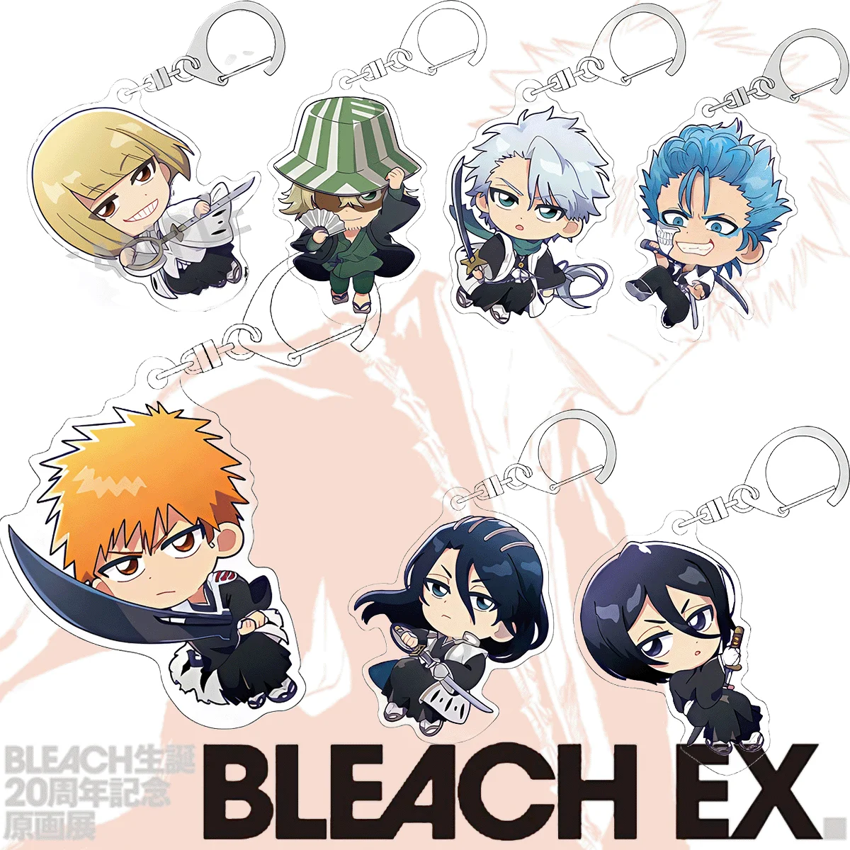 Anime BLEACH EX Acryl-Schlüsselanhänger, 6cm Ichigo Kurosaki Figur, Anhänger für Tasche, Handy, Auto, Valentinstagsgeschenk