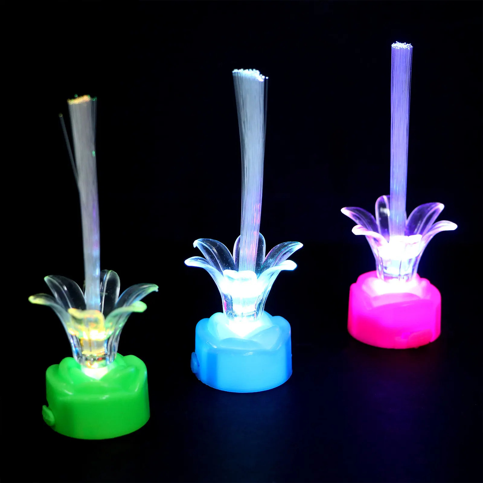 

12Pcs Color Change Fiber Optic Light Rose Glow Lamp Unique Kids Adult Gift for Office Living Room Holiday Party Decoration