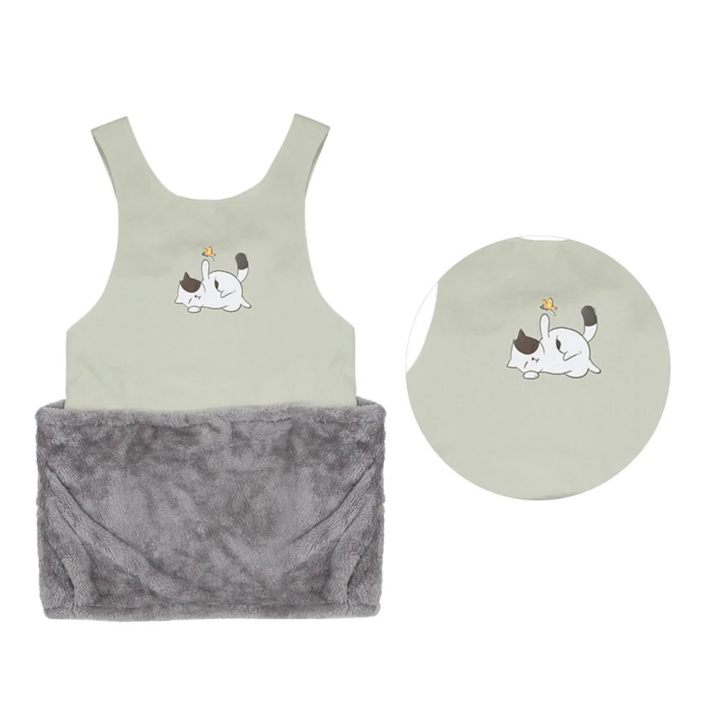 

Large Pocket Holding Cat Apron Nylon Material Easy to Drying for Pets Animals Summer Grey Holding Cat Apron