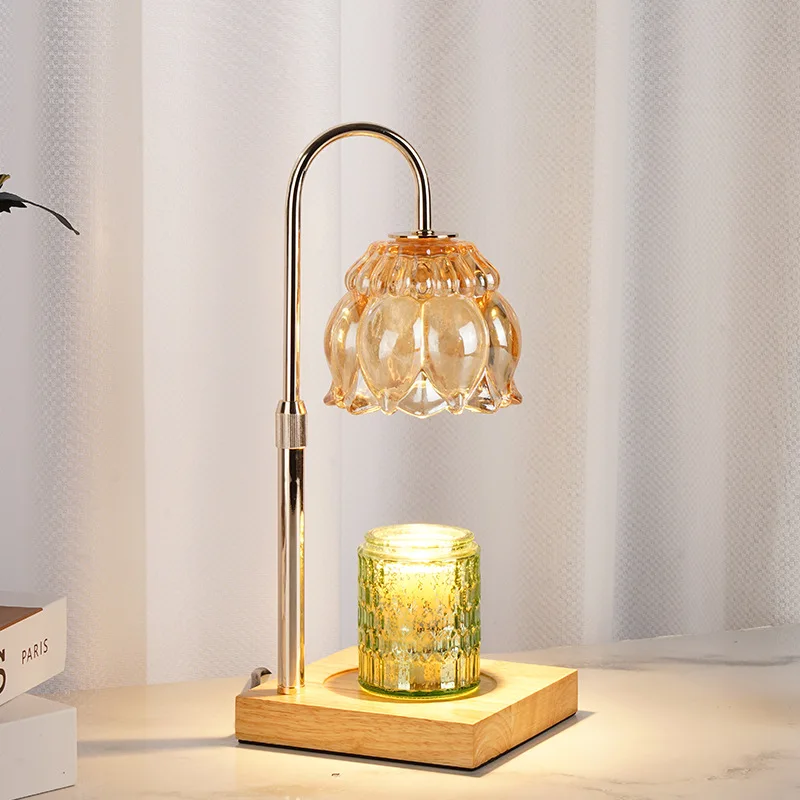 

Log aromatherapy wax melting lamp simple and creative bedroom fireless essential oil lamp gift lighting decoration