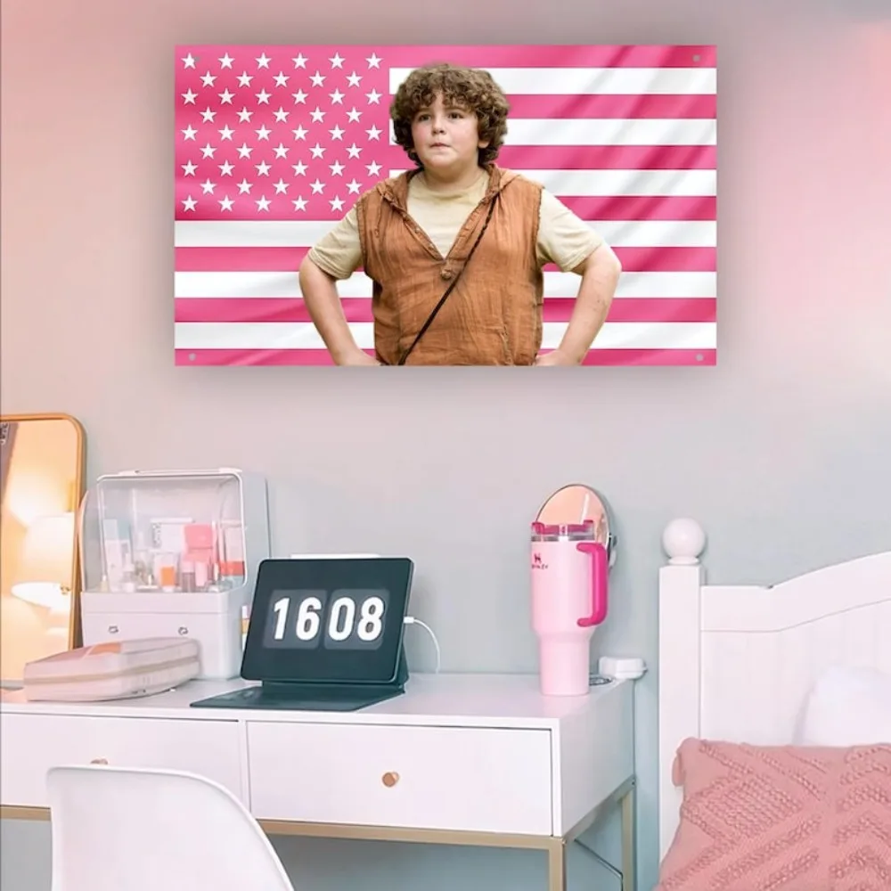 Chuck Maze Runner Tribute Pink American Flag Advertising Decoration Garage Flags Outdoor Decor Barber Shop Flaga Tapestry Custom