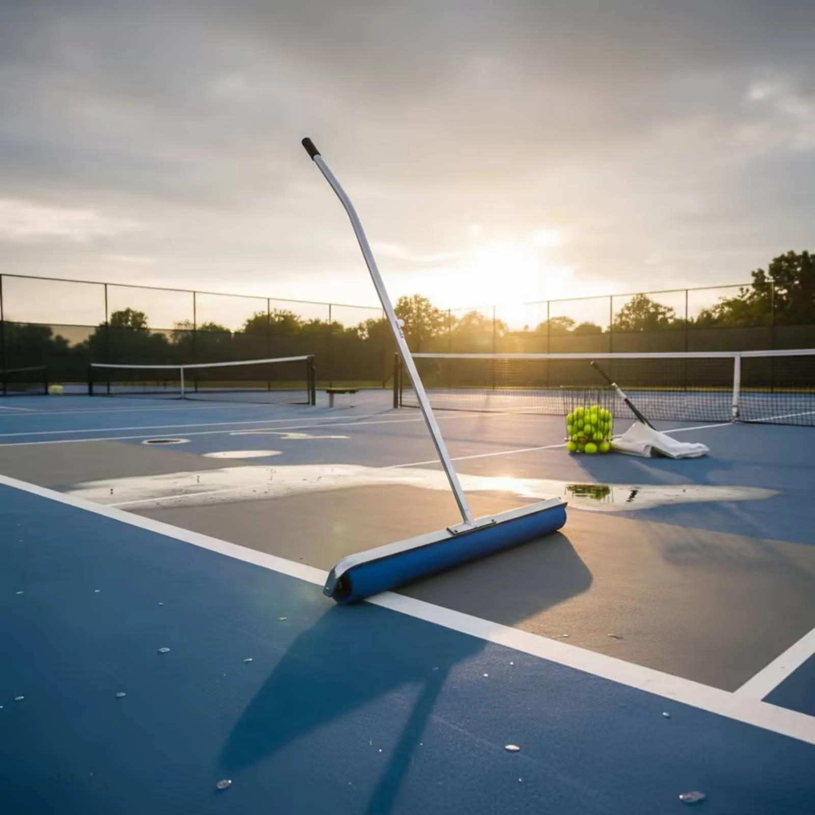 Court Water Absorber Heavy-Duty Sponge Roller Tool Rust Resistant for Tennis Players, Basketball Courts