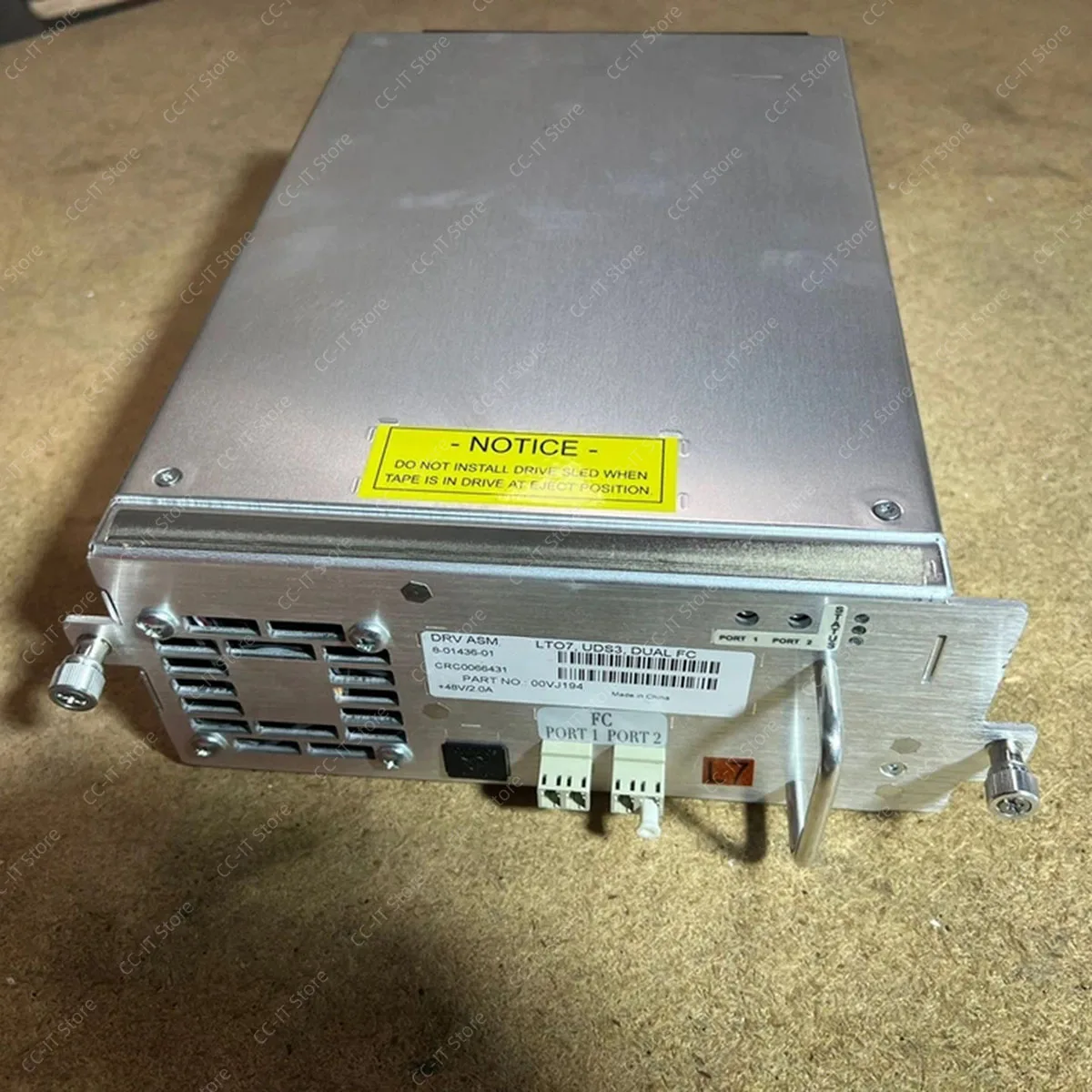 LTO7 FH Full-Height Tape Drive Module 00VJ194 8-01436-01 Dual FC Interface For TS3310 Tape Library Drive Assembly