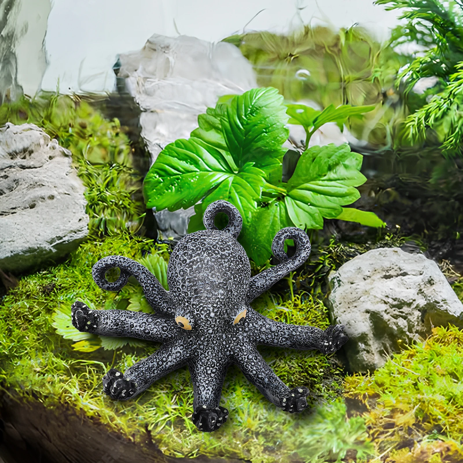 

Funny Octopus Decor Resin Aquarium Small Desktop Statue Safe Animal Sculpture Weird Home Decoration Submarine Ornament Horror