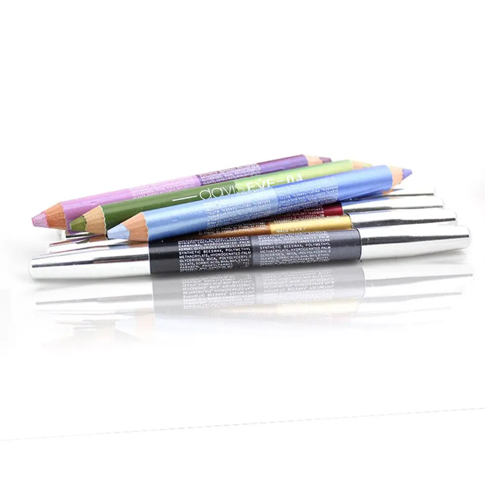 Not blooming Double-ended Professional Waterproof Durable Sweatproof Cosmetic Eye Shadow Pencil Makeup Tools Eyeliner Pencil