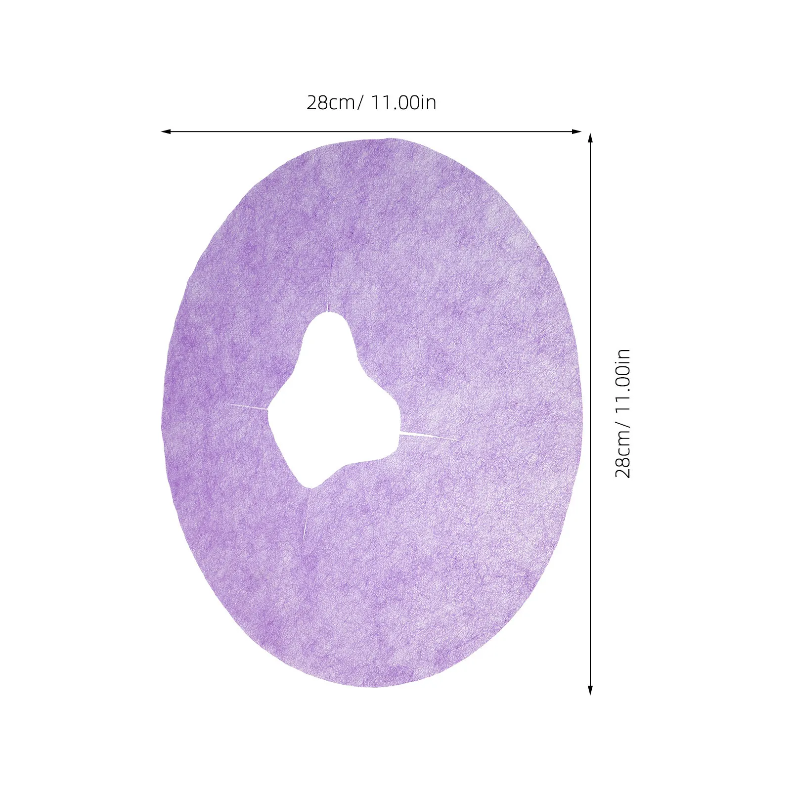 400Pcs Disposable Face Hole Towel for Massage Table Non Woven Purple Massage Bed Face Cover Ideal for Beauty Salon