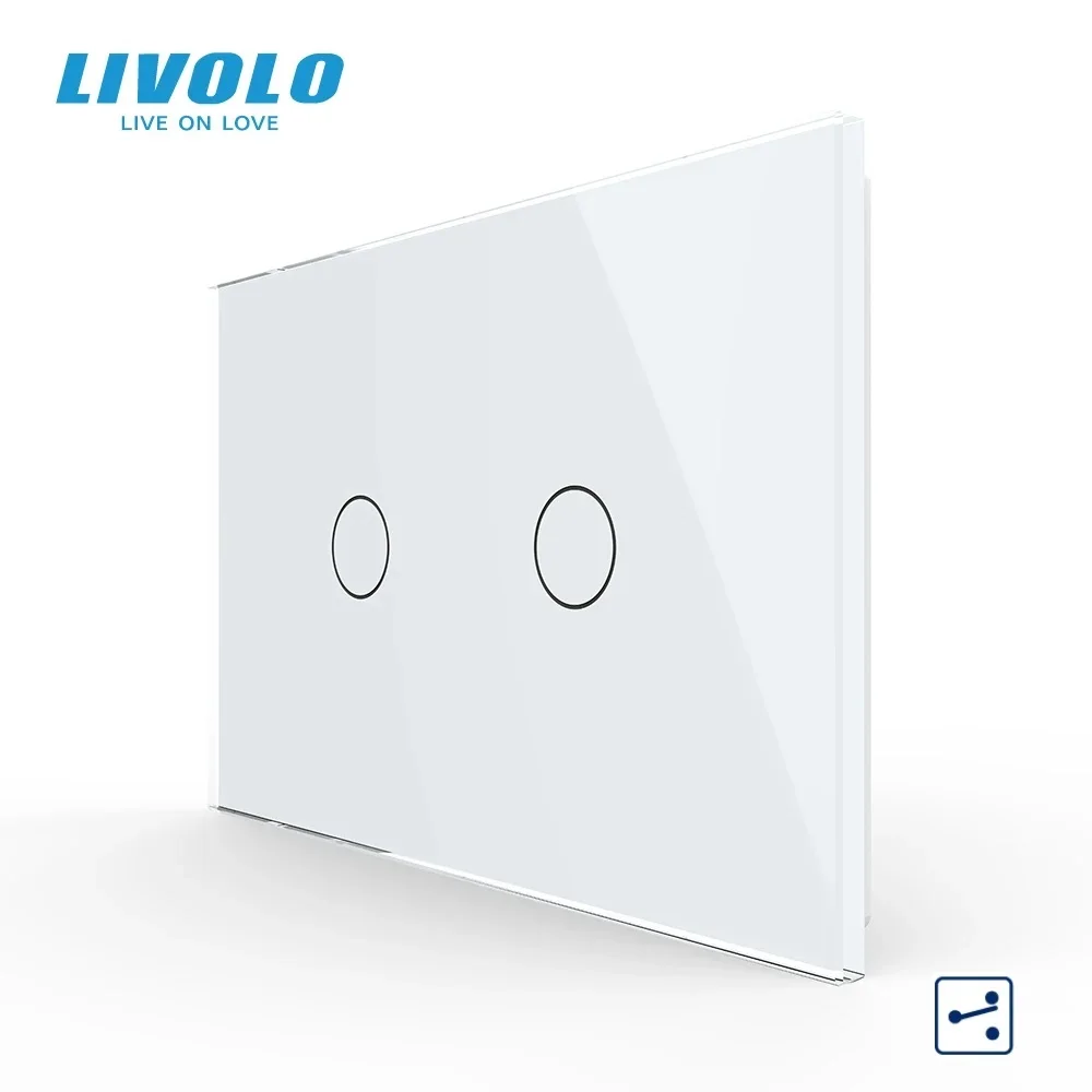 Livolo US/AU Standard Wall Touch Switch Crystal Glass Panel Light Touch Screen, AC110~250V, LED Indicator Manufacturer