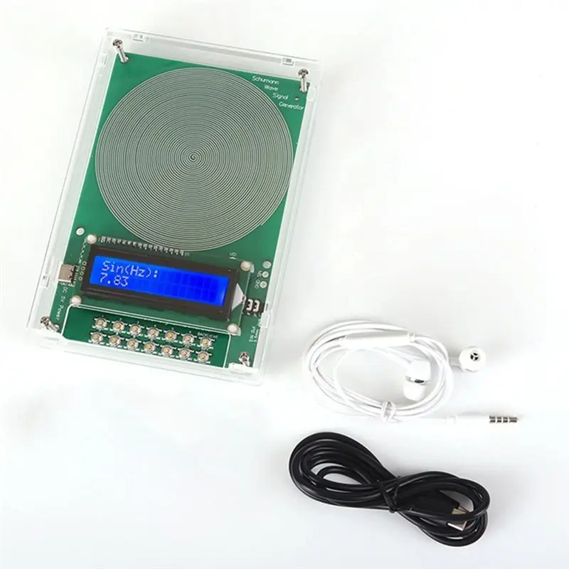 LLCS-Case For Sleep Aid, Meditation Compatible 0.1-99999Hz Adjustable Schumann Resonance Generator With USB Power Acrylic