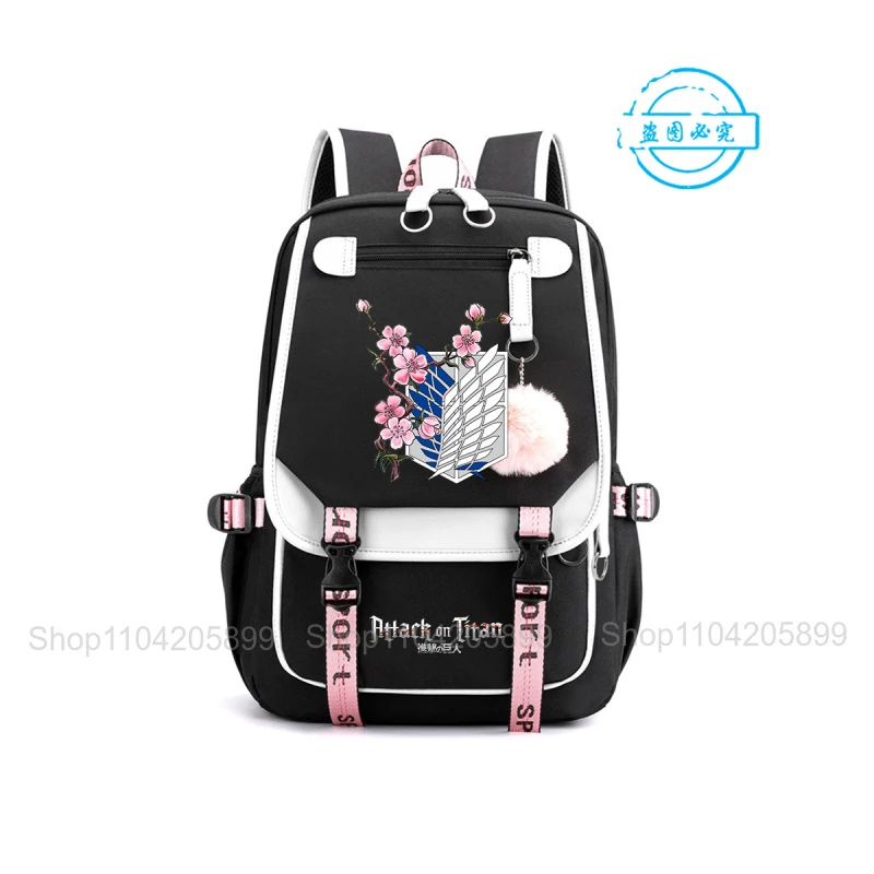 Attack On Titan Backpack,Anime Student School Bag Boys Girls Mochilas Daily Campus Bookbag Casual Portable Rucksack