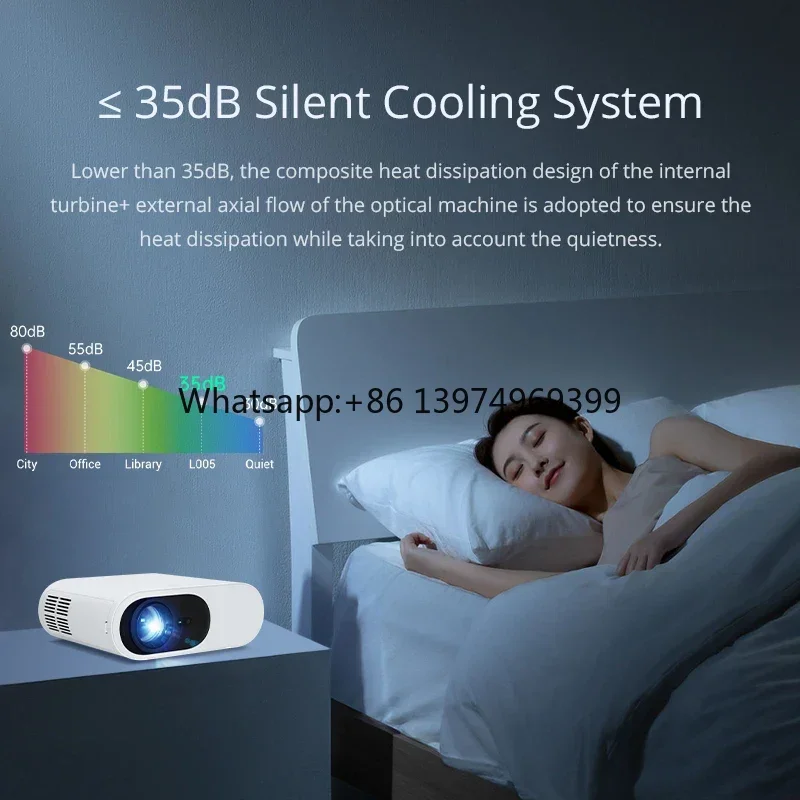 Mini Projector LED Video Home Theater 1080P Full HD Beamer Smart Portable Projector factory